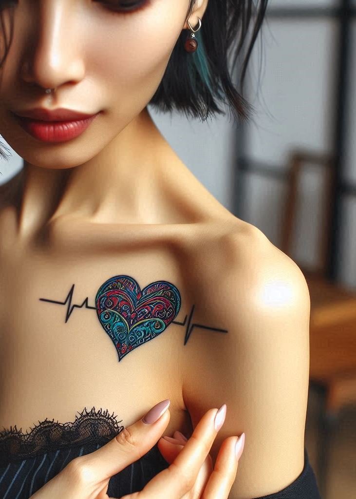 When love becomes a heartbeat, infinity is the canvas. Let this tattoo resonate with your soul’s eternal symphony. 🌟🎶