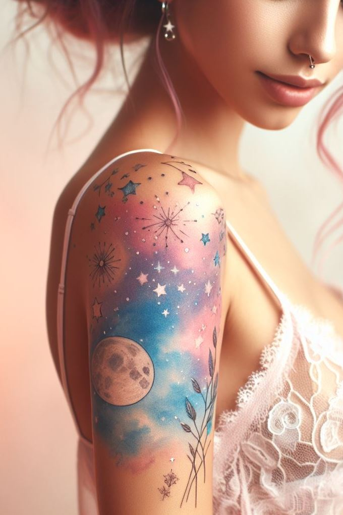 Tattoo idea: A fairy riding a comet, trailing stardust behind her. Because why walk when you can soar?