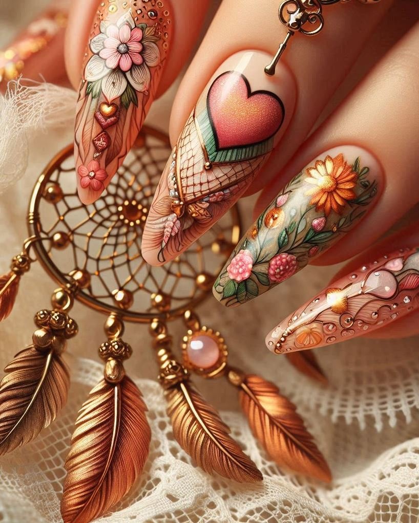 Peony Passion: Bold and beautiful, just like you. These peony-inspired nails are a statement.