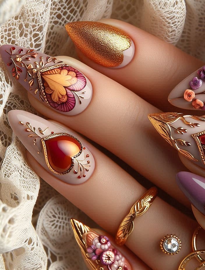 🌸 Blossom Crush: Delicate cherry blossoms paired with tiny hearts—romance at its finest.