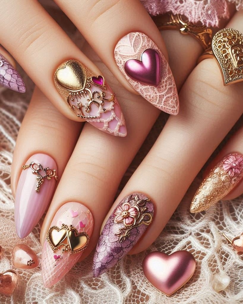 French Kiss: French nails get a twist – pink tips meet purple bases. Classic elegance with a modern twist.