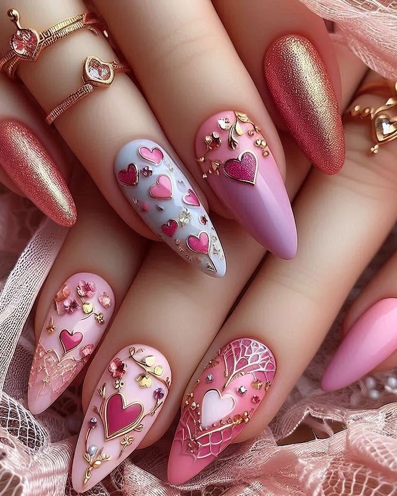 Zebra Stripes: Unleash your inner wild child with zebra-patterned pink and purple nails. Strut your stuff!