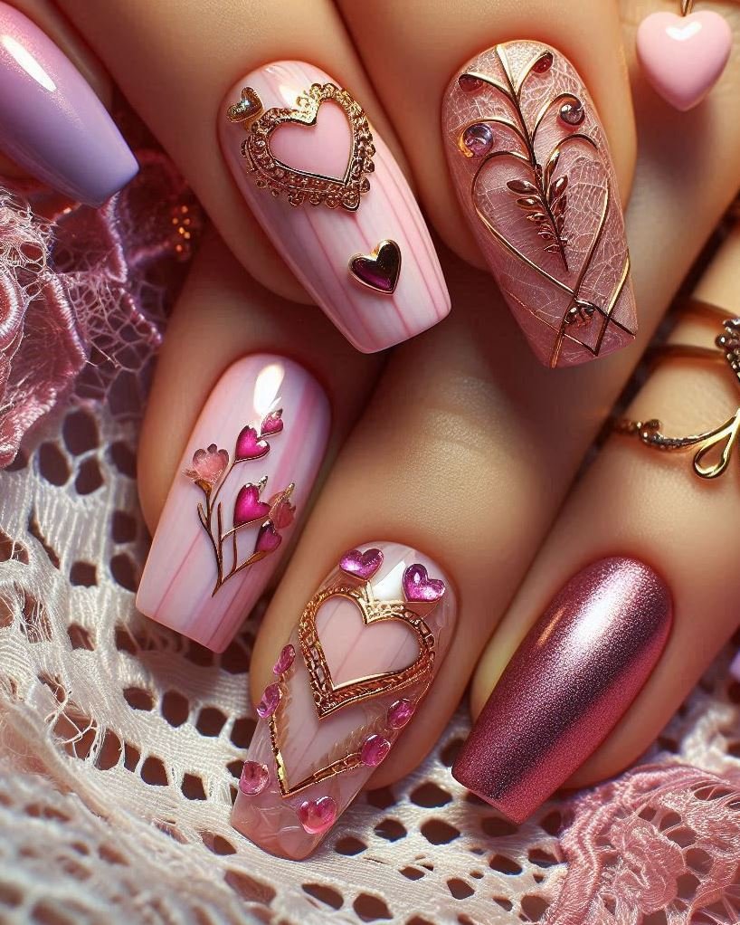 Leopard Love: Pink and purple leopard print nails – because fierce and romantic can coexist. Show off your wild side!