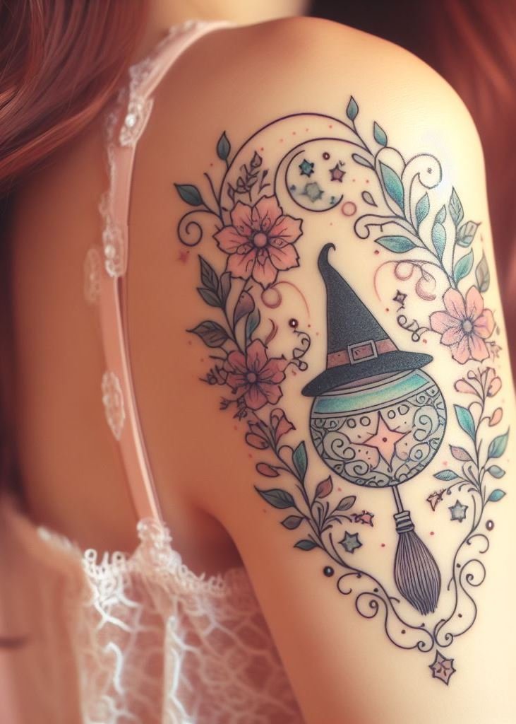 Ink your arm with moonlit runes and cosmic secrets. The hat is your compass in the mystical labyrinth.