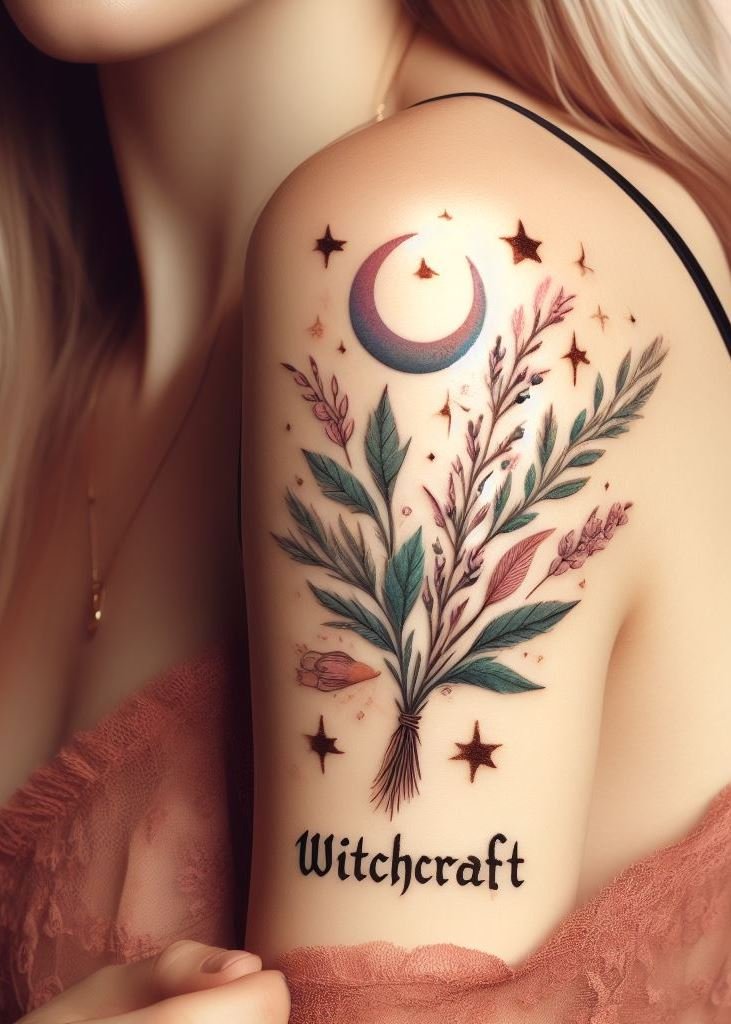 Witchcraft meets botanical elegance: adorn your arm with a delicate fern tattoo. It’s the spellbinding accessory your soul has been craving.