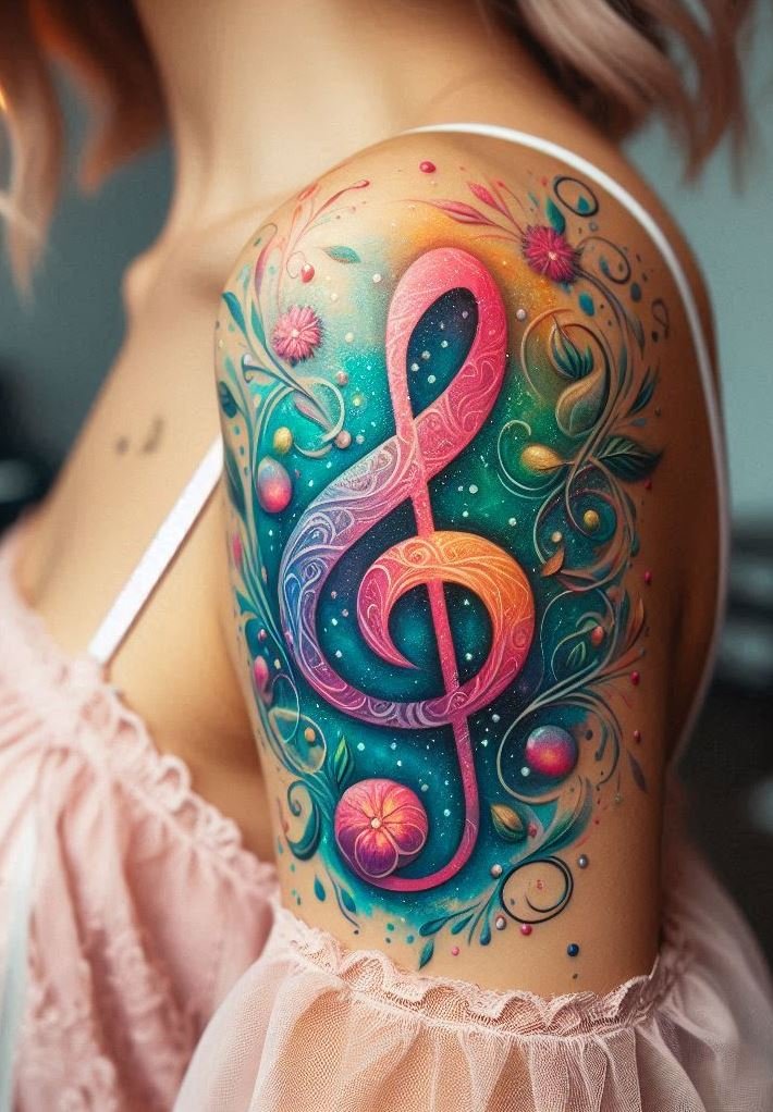 Treble clef tattoos let you wear your love for music on your sleeve. These timeless designs are perfect for anyone who finds joy in the sound of a perfect note.