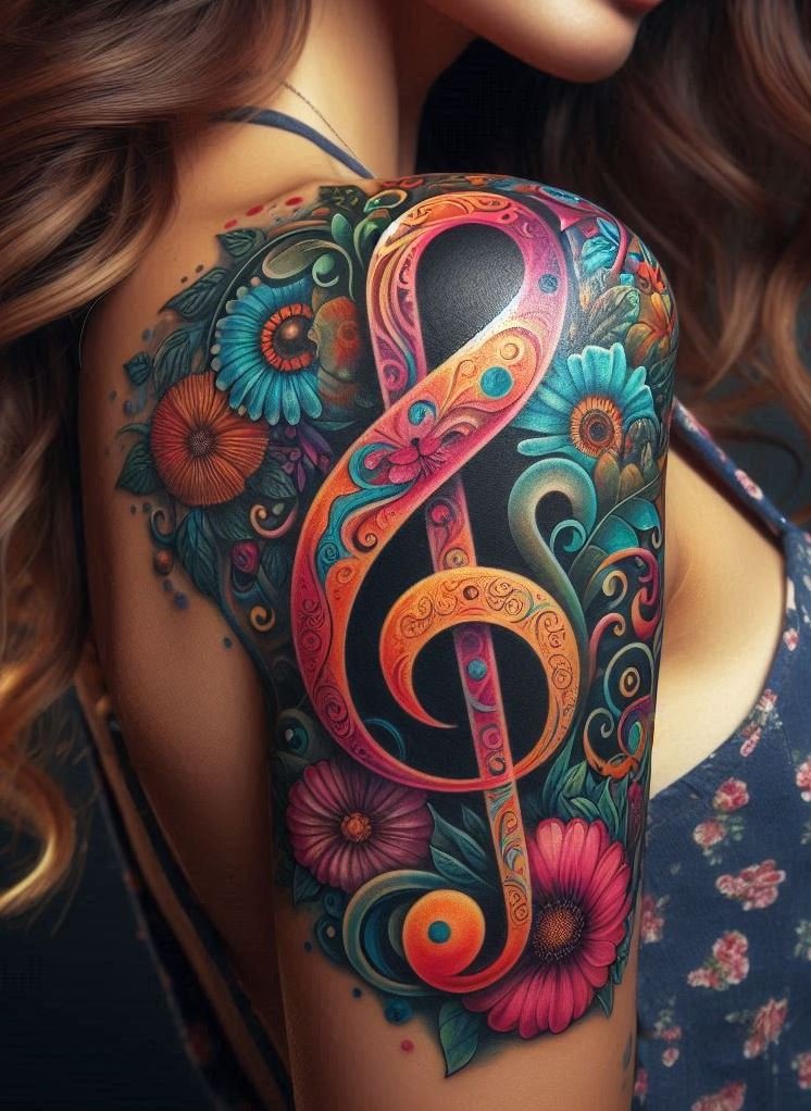 Ready to compose some stunning ink? Treble clef tattoos are the ultimate way to celebrate your love for music. Each design resonates with the elegance and charm of a perfect melody.