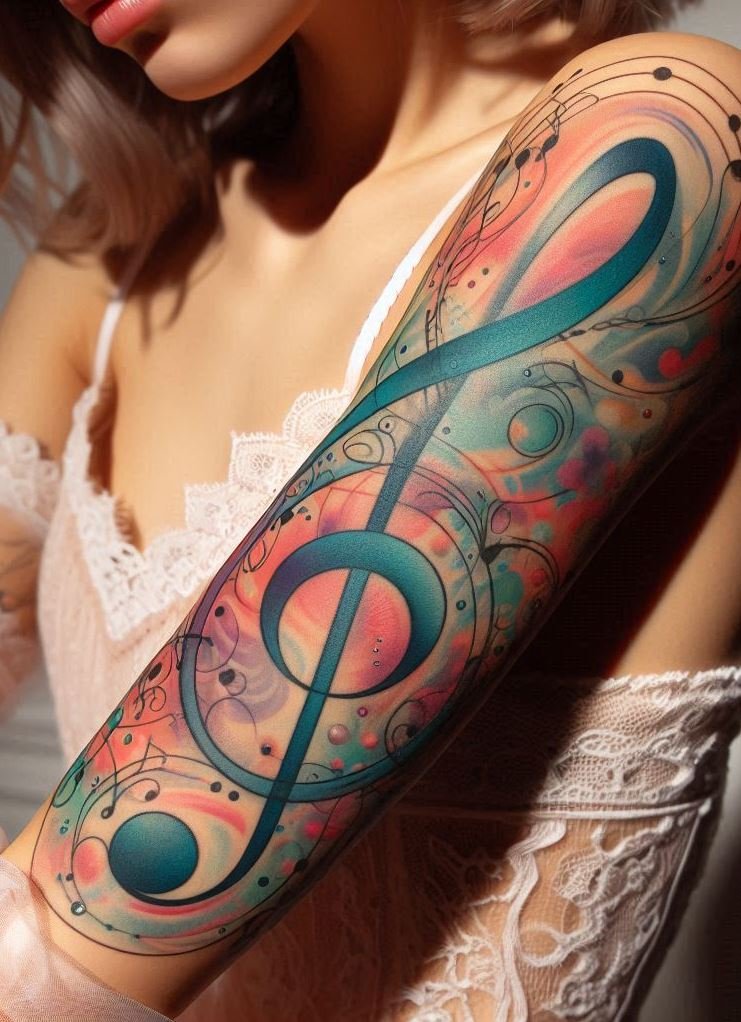 Treble clef tattoos let you wear your love for music on your sleeve. These timeless designs are perfect for anyone who finds joy in the sound of a perfect note.
