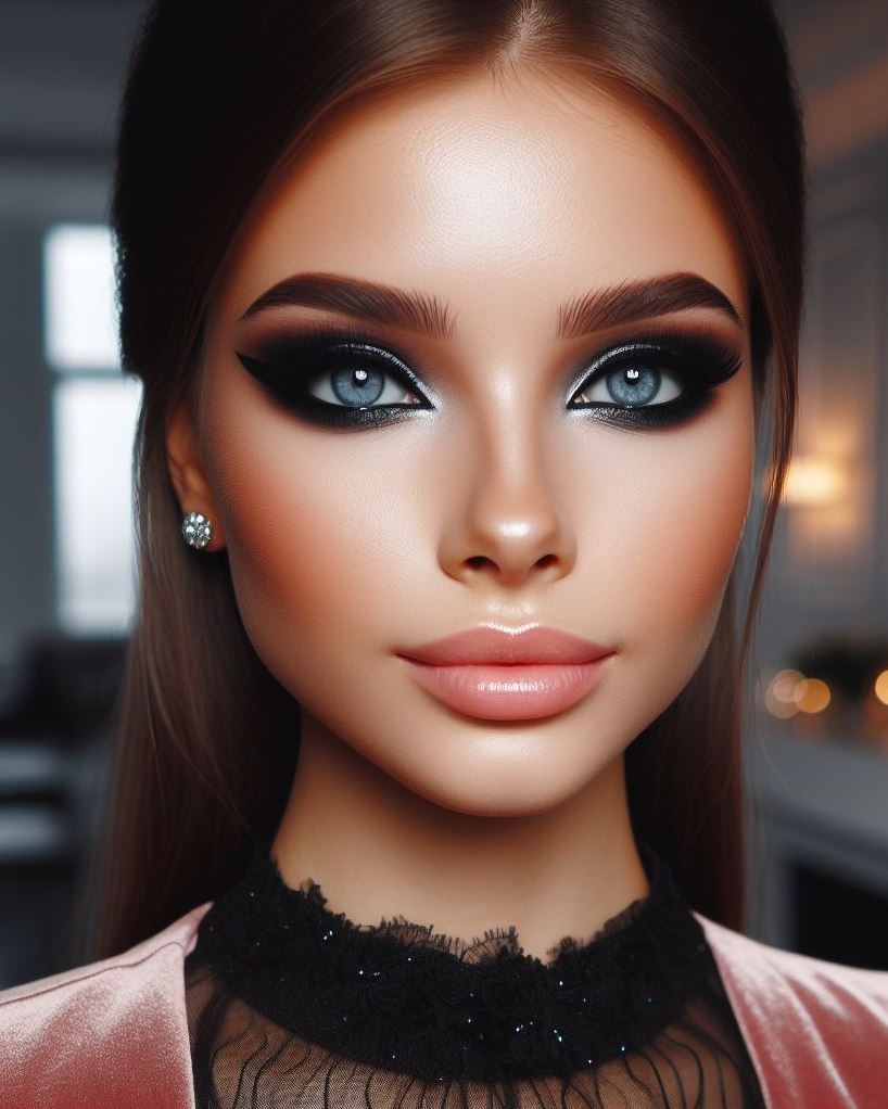 Dress up your everyday look! Elevate your daytime makeup with a classic black smokey eye and winged liner. A touch of shimmer on the lid adds a hint of playfulness.