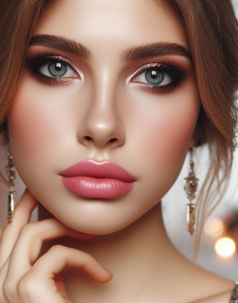 Blush like a rose! Soft pink smokey eyes and rosy lips create a monochromatic look that's both romantic and sophisticated. Perfect for those who love a cohesive and effortless makeup style.