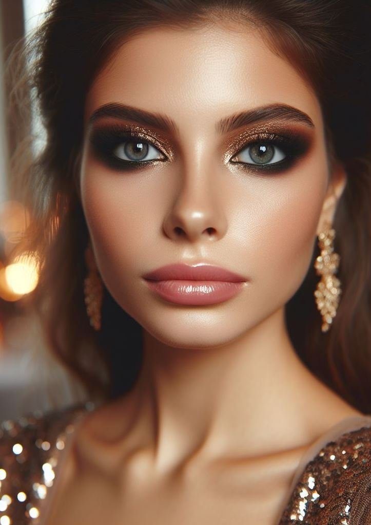 Brown eyes, rejoice! Brown smokey eyes with gold shimmer are specifically designed to complement your eye color, creating a gorgeous, dimensional effect.