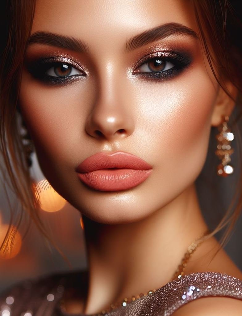 Get that lit-from-within look! Bronze smokey eyes and peachy lips create a radiant and youthful appearance. This universally flattering combination is perfect for day or night.