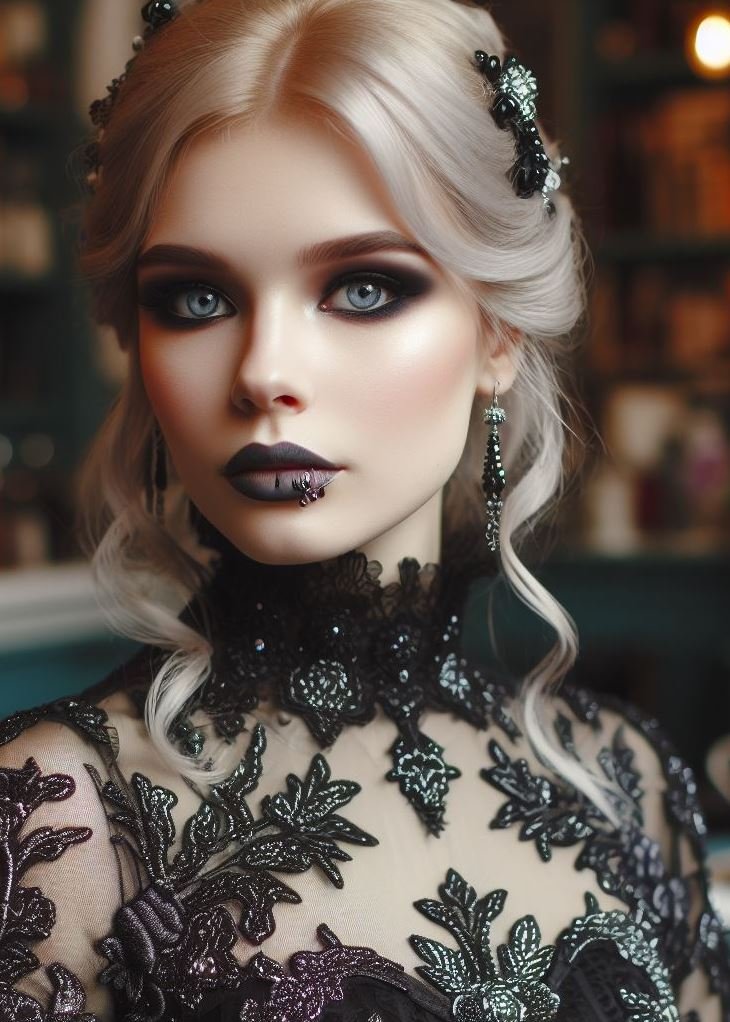 Bloodlust Beauty: A Play on Crimson for a Gothic Look: Embrace the gothic symbolism of blood red. Use a deep crimson shade for your lips or even a touch of red around the eyes for a chilling and captivating look