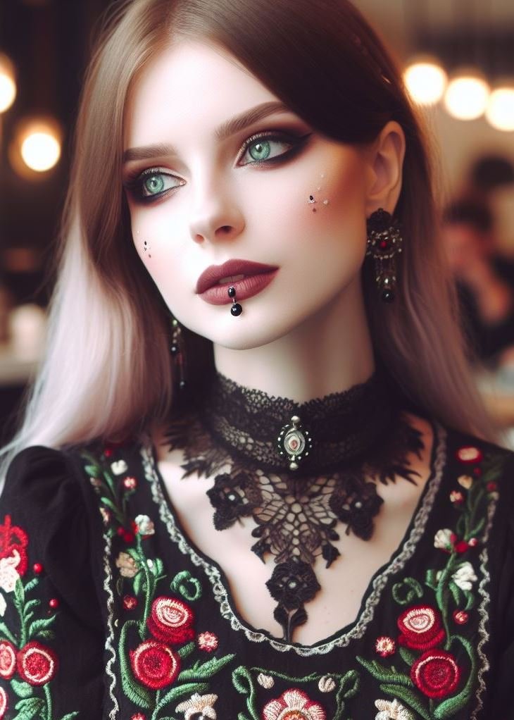 A Gothic Look with a Luxurious Touch: Indulge in the luxurious world of velvet finish lipsticks for your gothic makeup. This adds a touch of sophistication and drama to your dark and mysterious look.