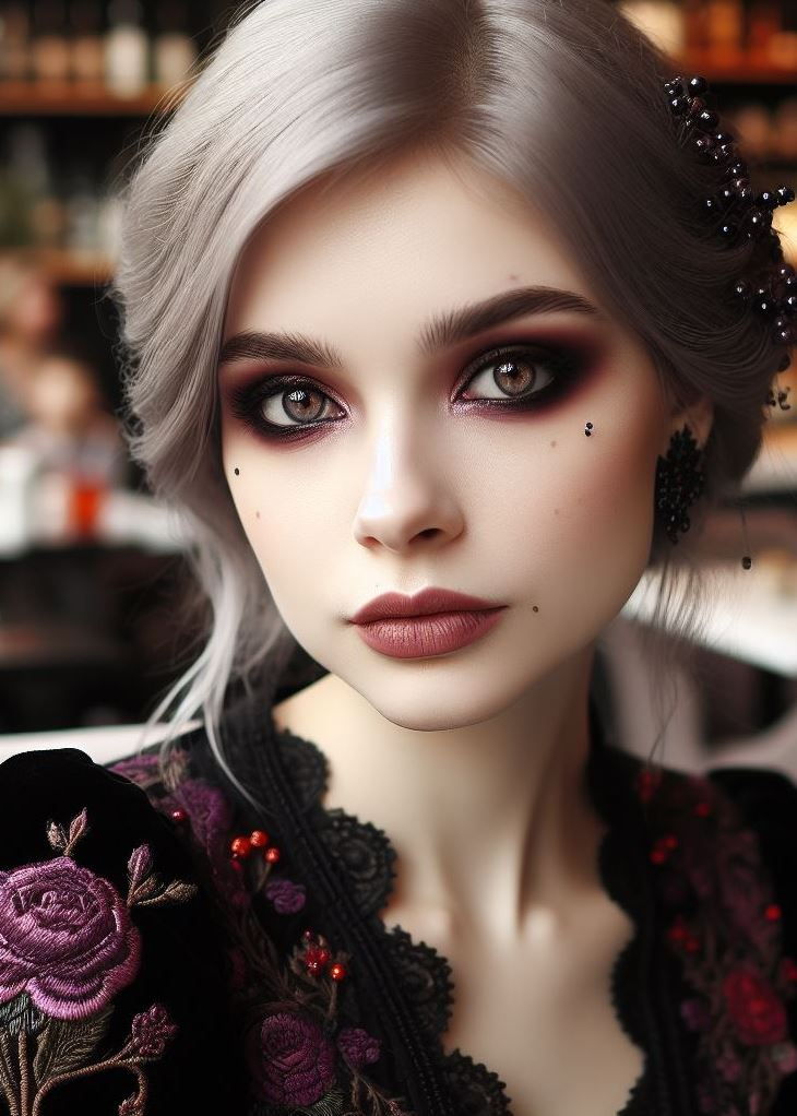 Embrace the Unexpected: Gothic with a Pop of Color: Don't be afraid to experiment! Pair your gothic eye makeup with an unexpected pop of color like a vibrant blue eyeliner or a touch of silver shimmer for a unique and eye-catching statement.