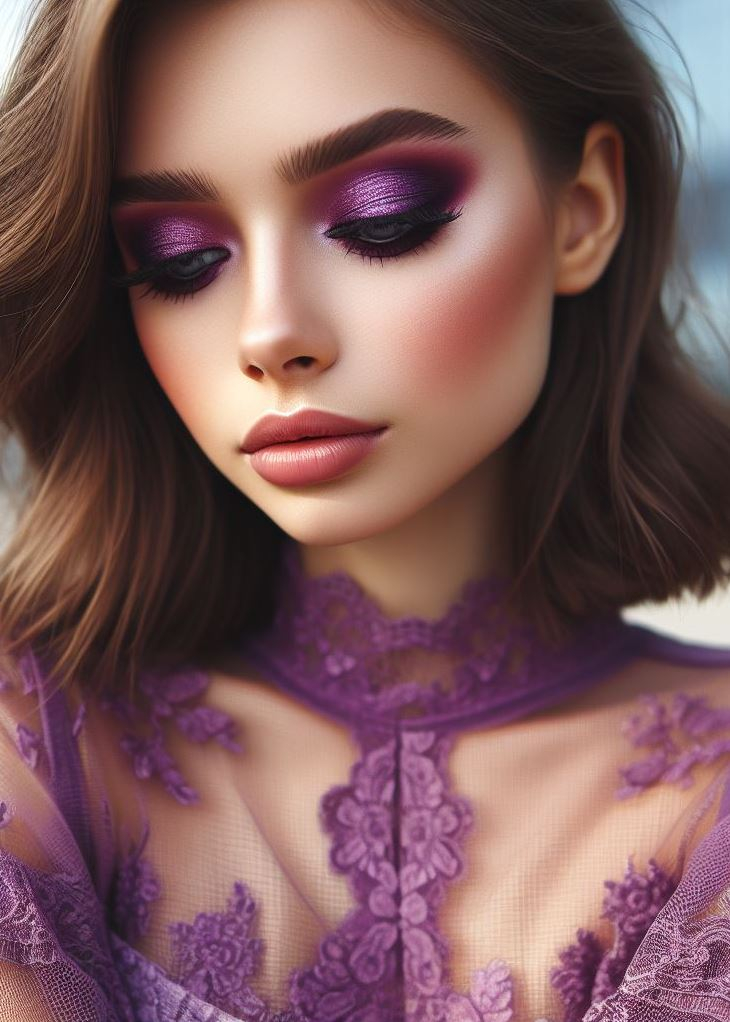 Vintage Vibes: Reimagine a classic look with a blend of matte brown eyeshadow and a soft lavender purple shade. This vintage-inspired combination adds a touch of charm and femininity.