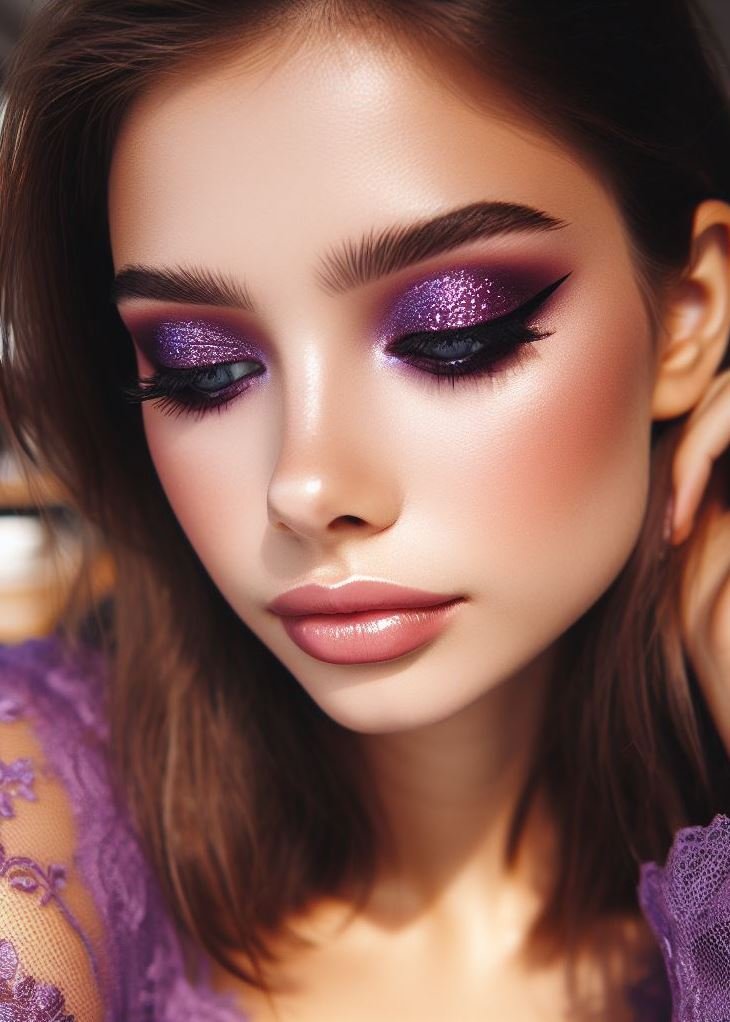 A touch of Lavender: Infuse your brown smoky eye with a touch of magic! Add a hint of shimmery lavender eyeshadow in the center of the lid for a whimsical and eye-catching effect.