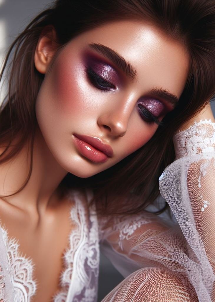 Lavender Dreams: Create a soft and ethereal look with a light taupe brown base and a blend of lavender and lilac eyeshadow shades. This whimsical combination is perfect for spring or summer makeup looks.