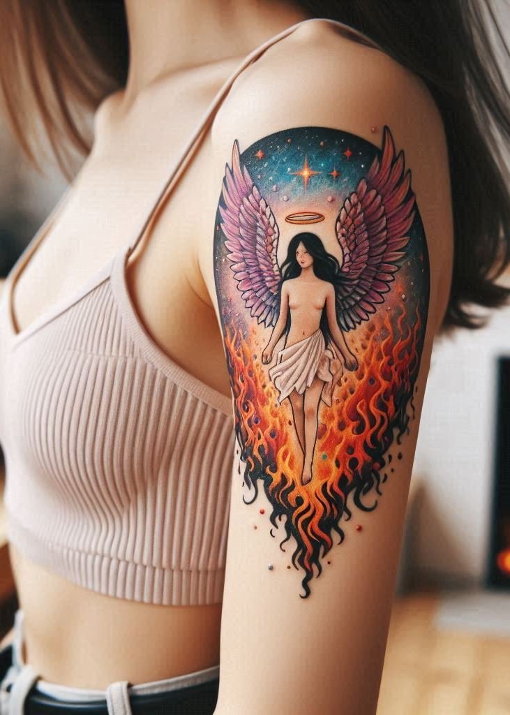 Embrace your inner angel with beautiful wings tattoos. Perfect for women who want to add a divine touch to their ink!