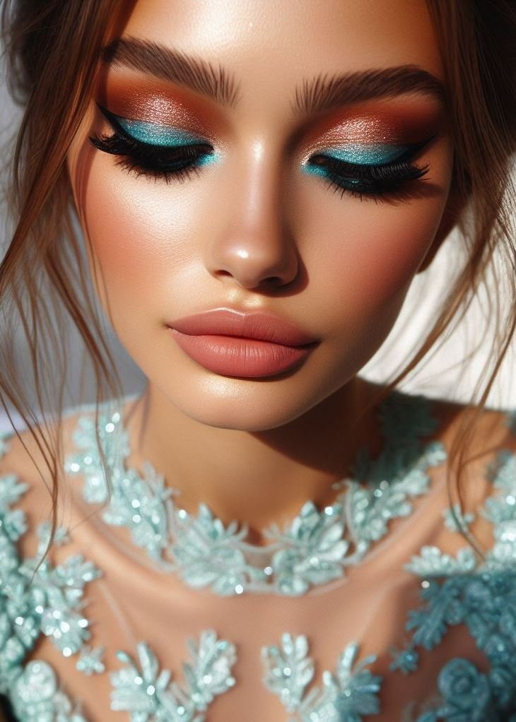 Aquamarine vibes meet rich cocoa – like a beach vacation with a side of chocolate! 🌊🍫