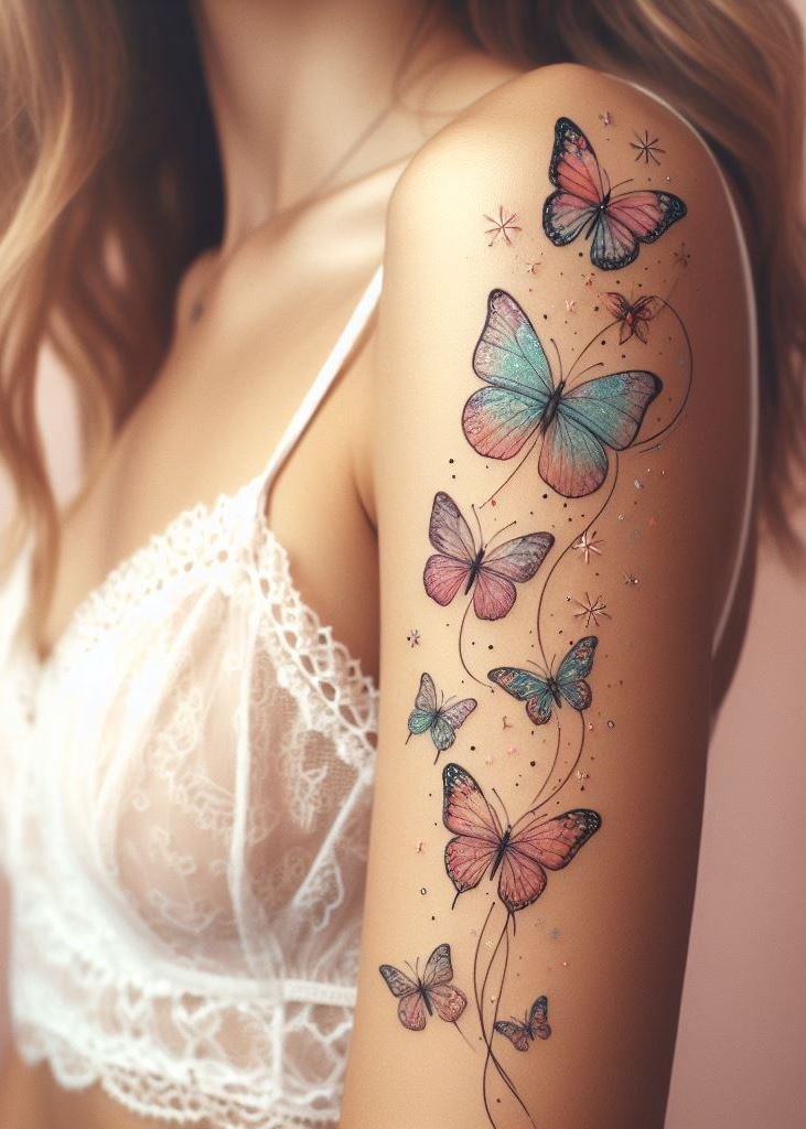 Discover the magic of transformation with butterfly tattoos. Gorgeous and symbolic ideas for women!