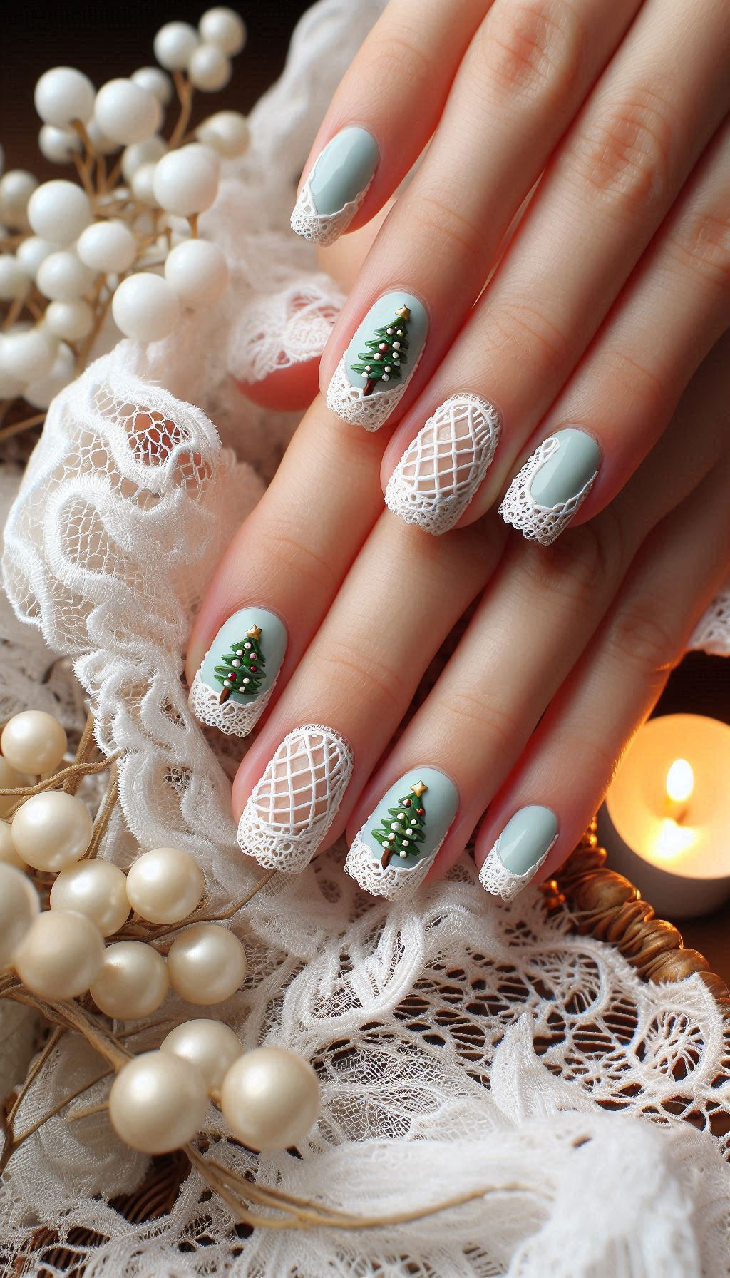 Get your nails holiday-ready with charming Christmas tree art. Perfect for bringing the magic of the season to your fingertips!