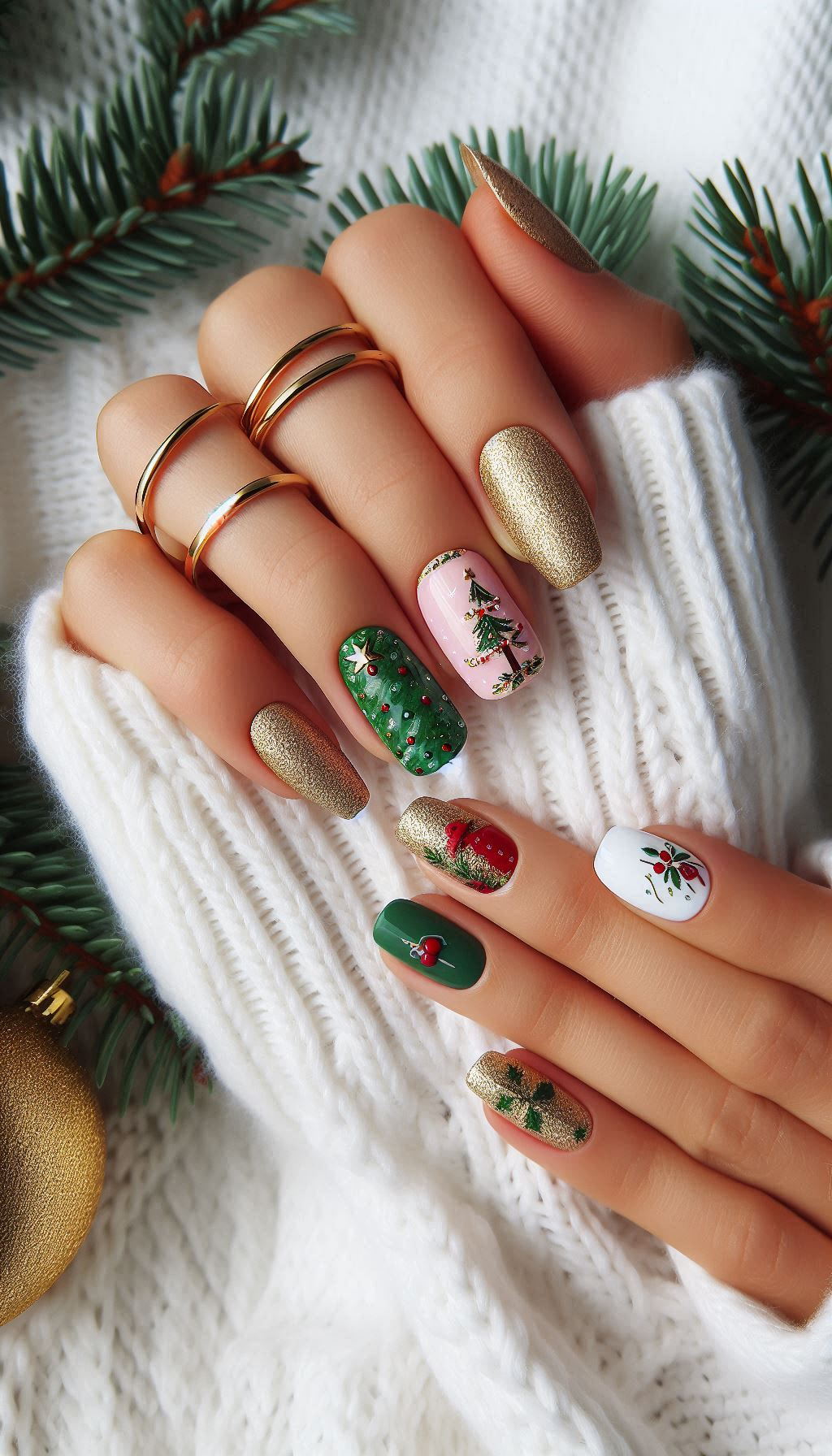 Transform your nails into a winter wonderland with Christmas tree nail art. These festive designs are sure to spread holiday cheer!