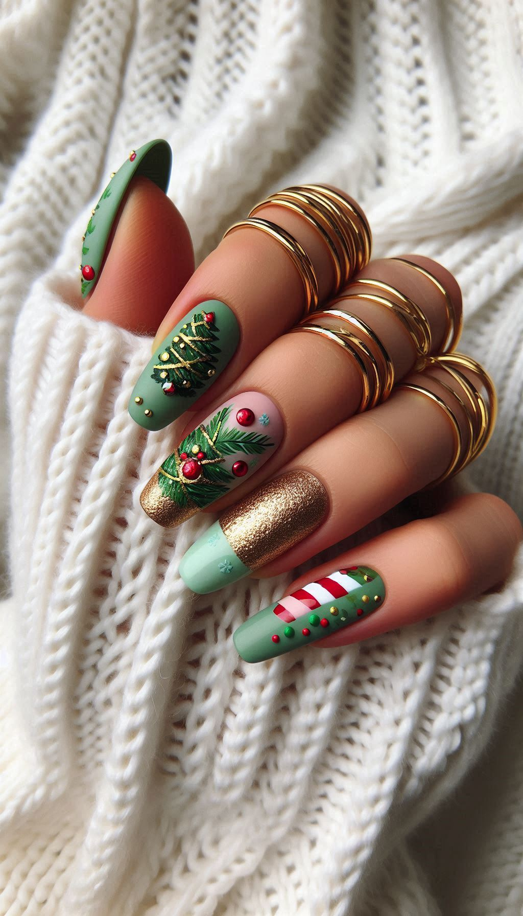 Celebrate the holidays in style with Christmas tree nail art. These designs are festive, fun, and fabulously festive for the season!