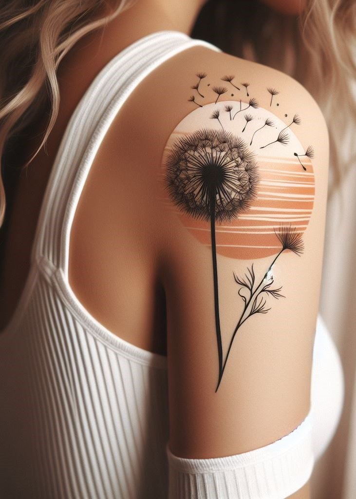 Embrace the magic of wishes with dandelion tattoos. These enchanting designs are perfect for women who dream big!
