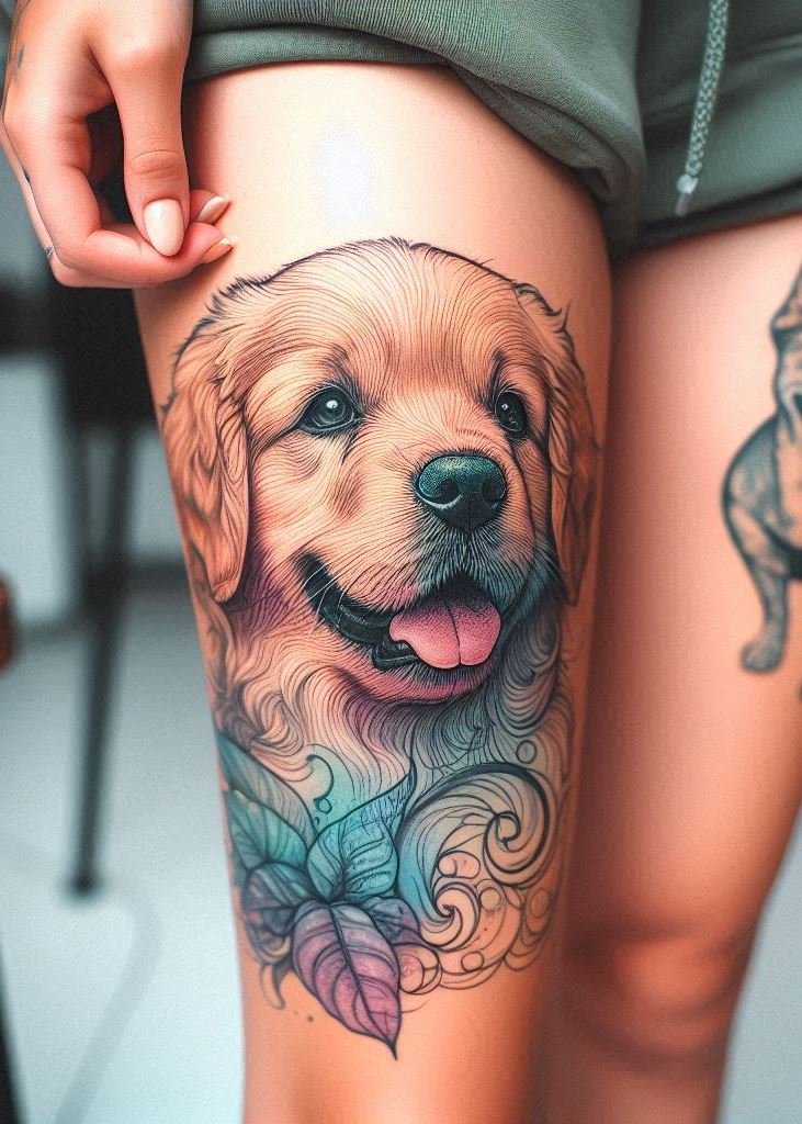 Explore a world of dog tattoos for women! Hand and leg designs inspired by popular breeds await you.
