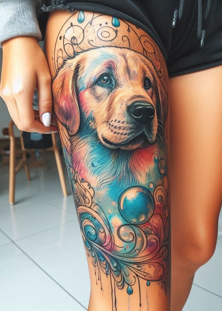 Keep your Labrador close with a loving hand tattoo. Friendly, loyal, and always ready for fun!