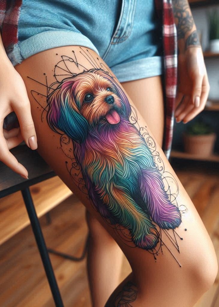 Discover unique dog tattoos for women! Hand and leg designs inspired by your favorite dog breeds.