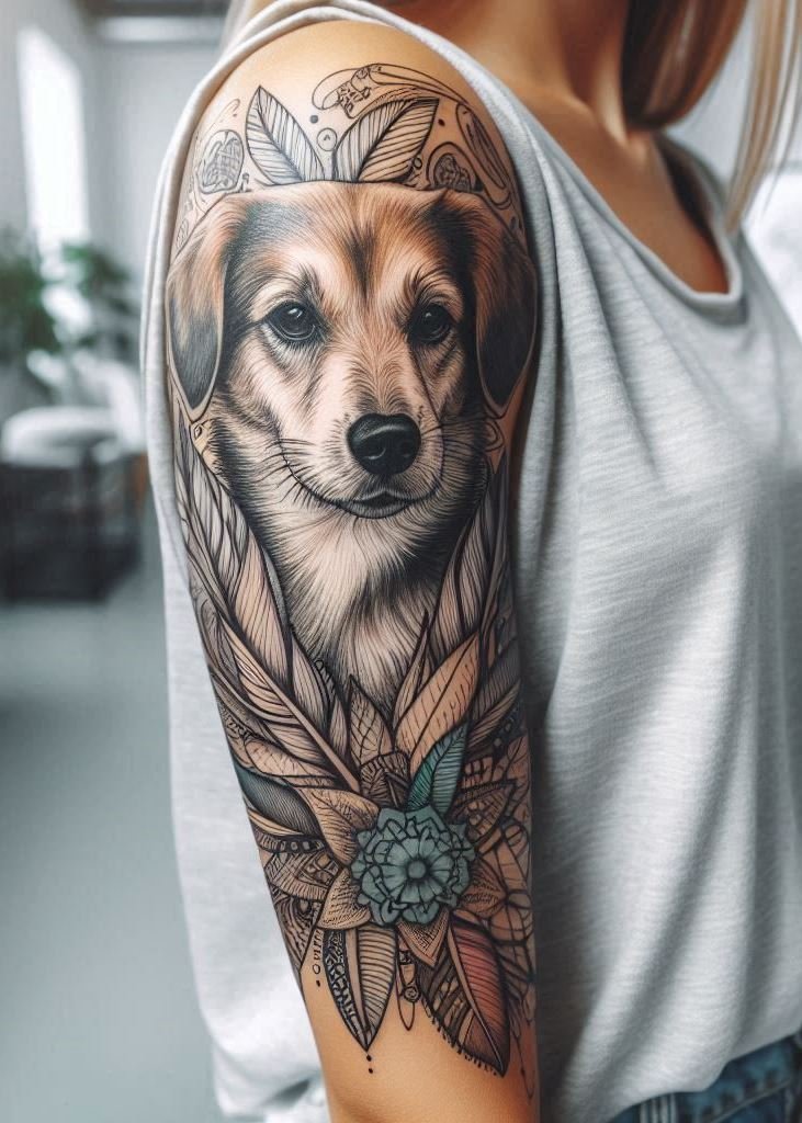 Adorn your skin with beautiful dog tattoos! Hand and leg designs featuring popular breeds are here.