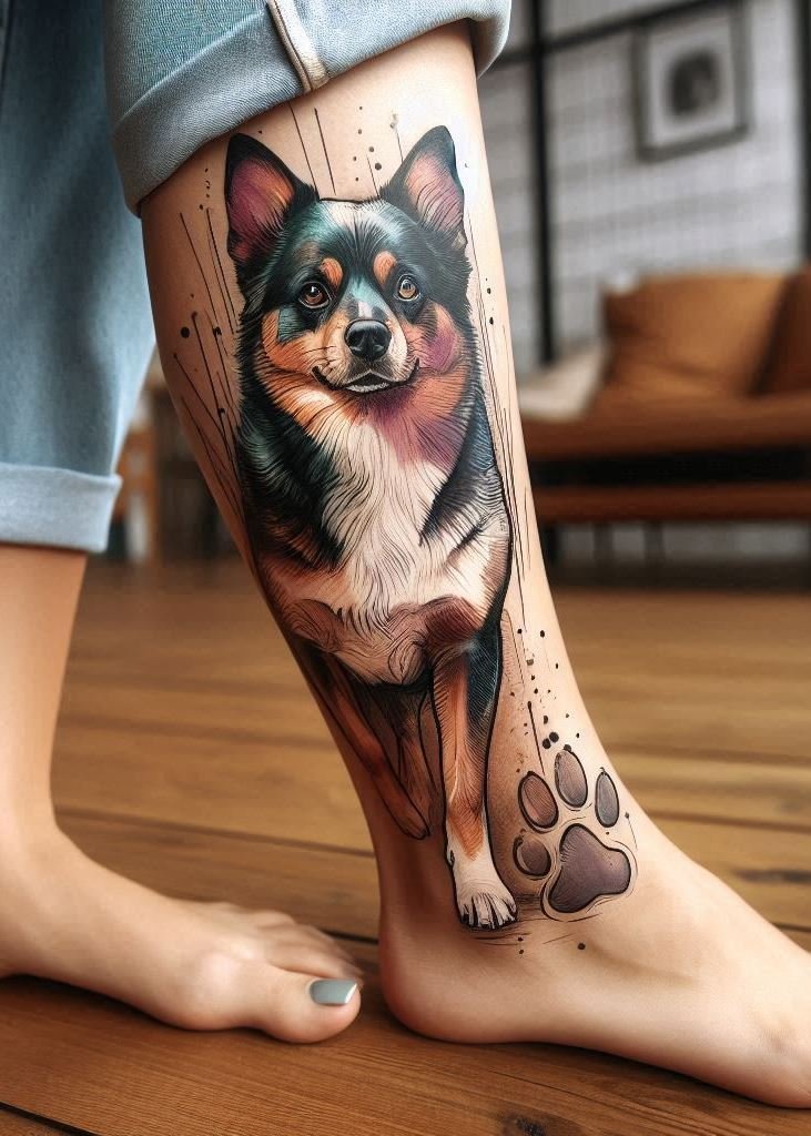 Looking for unique dog tattoo ideas? Explore beautiful hand and leg tattoos featuring popular dog breeds!