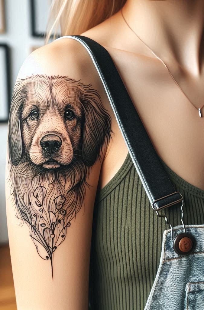 Discover stunning dog tattoos for women! From hand to leg tattoos, find your favorite breed’s perfect design.