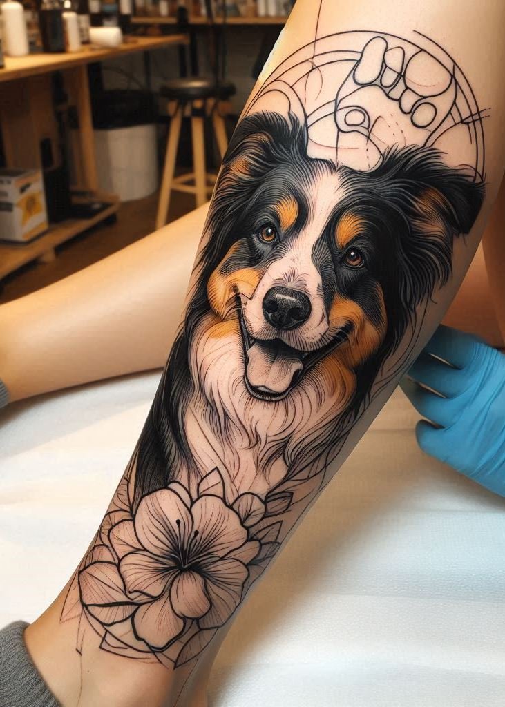 Explore a world of dog tattoos for women! Hand and leg designs inspired by popular breeds await you.