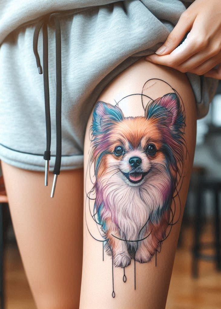 Discover unique dog tattoos for women! Hand and leg designs inspired by your favorite dog breeds.