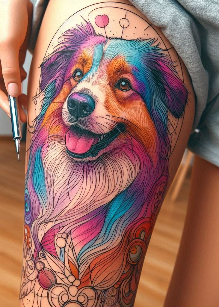 Celebrate your love for dogs with these beautiful tattoos! Hand and leg designs featuring popular dog breeds.