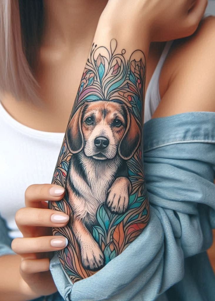 Show your love for dogs with these stunning tattoos! Hand and leg designs featuring popular dog breeds.
