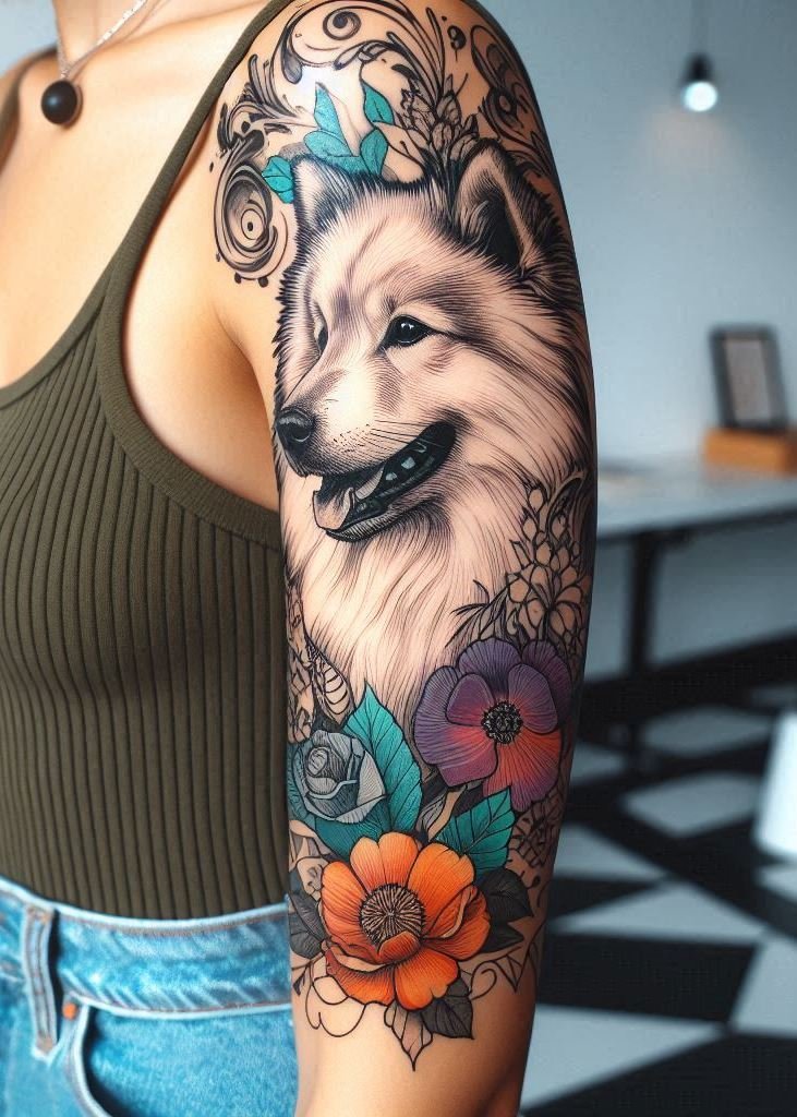 Explore a variety of dog tattoos for women! Hand and leg designs inspired by beloved dog breeds.
