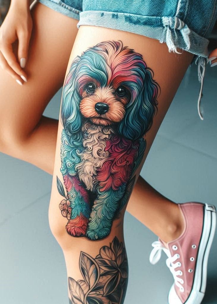 Celebrate your furry friend with stunning dog tattoos! Hand and leg designs inspired by beloved dog breeds.