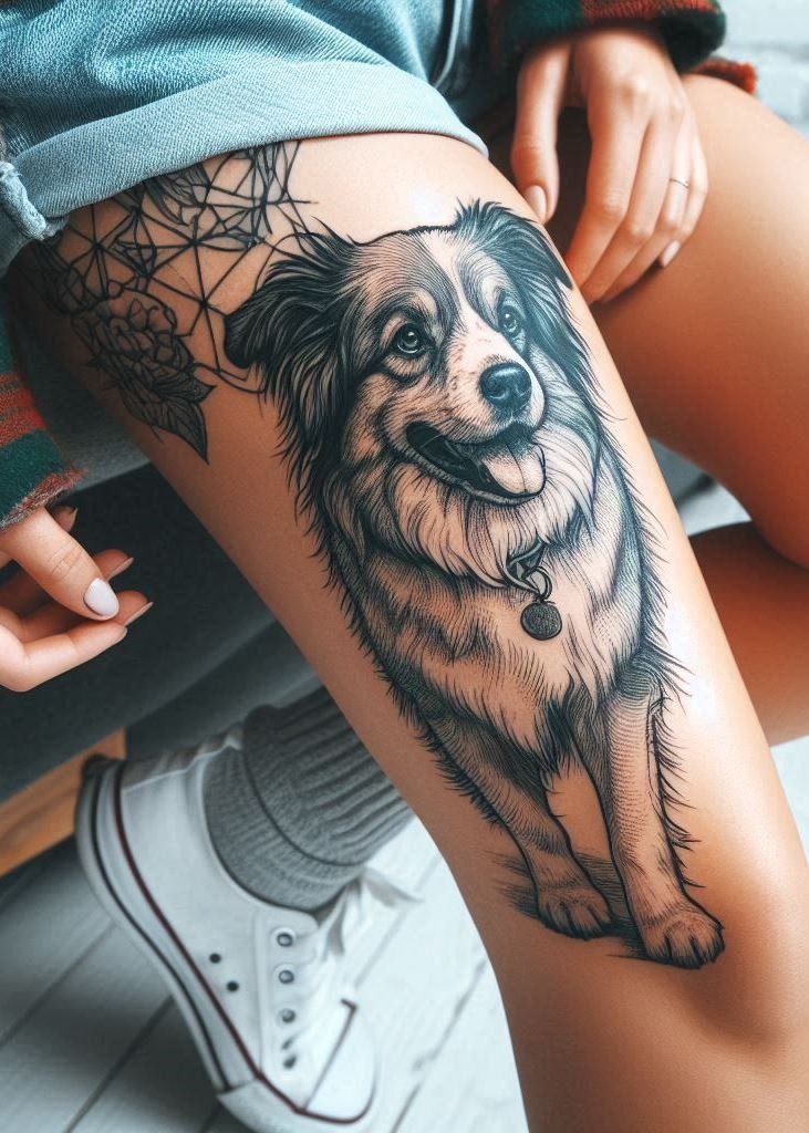 Discover amazing dog tattoos for women! Hand and leg designs that capture the charm of your favorite breeds.