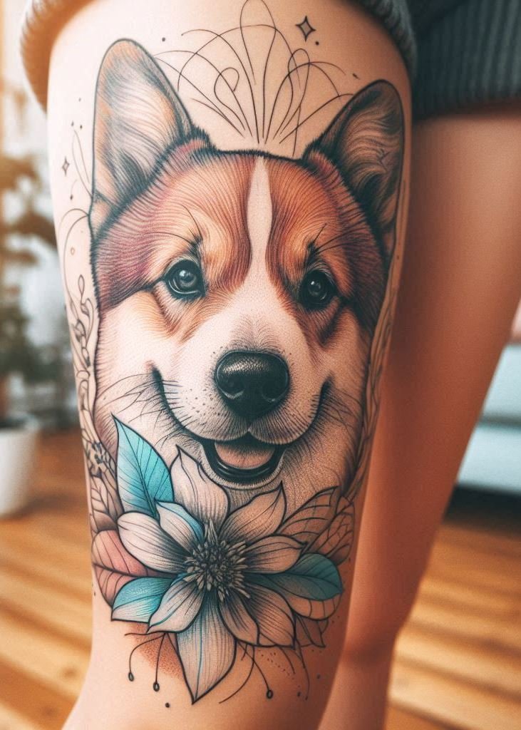 Explore a world of dog tattoos for women! Hand and leg designs inspired by popular dog breeds.