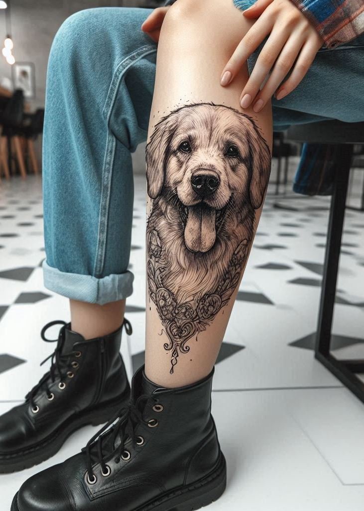 Find inspiration in these stunning dog tattoos for women! Beautiful hand and leg designs of popular breeds.