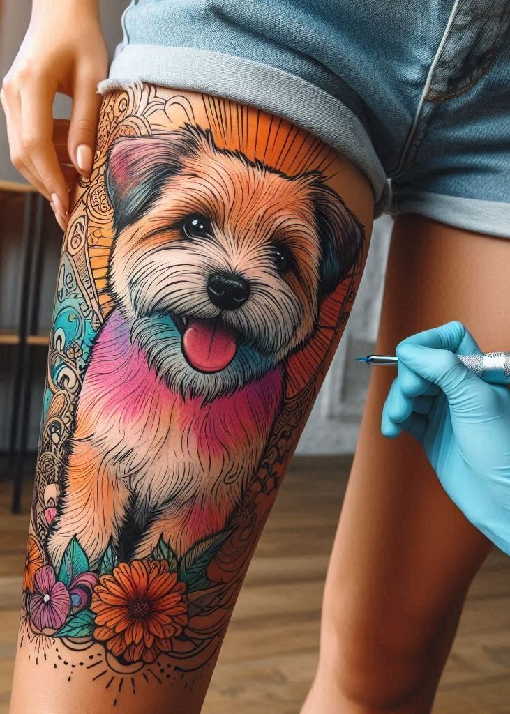 Adorn your skin with these unique dog tattoos! Hand and leg designs that celebrate popular dog breeds.