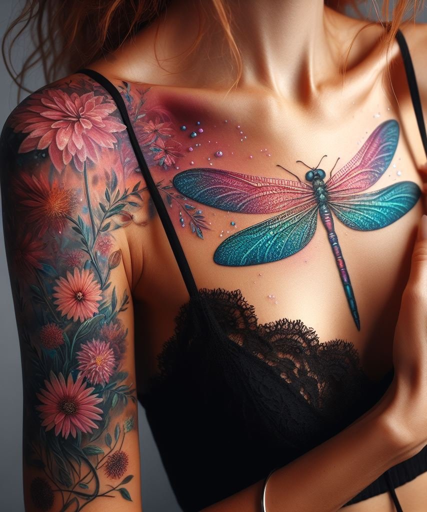 Fly into style with these stunning dragonfly tattoo ideas for women. Graceful, vibrant, and utterly enchanting!