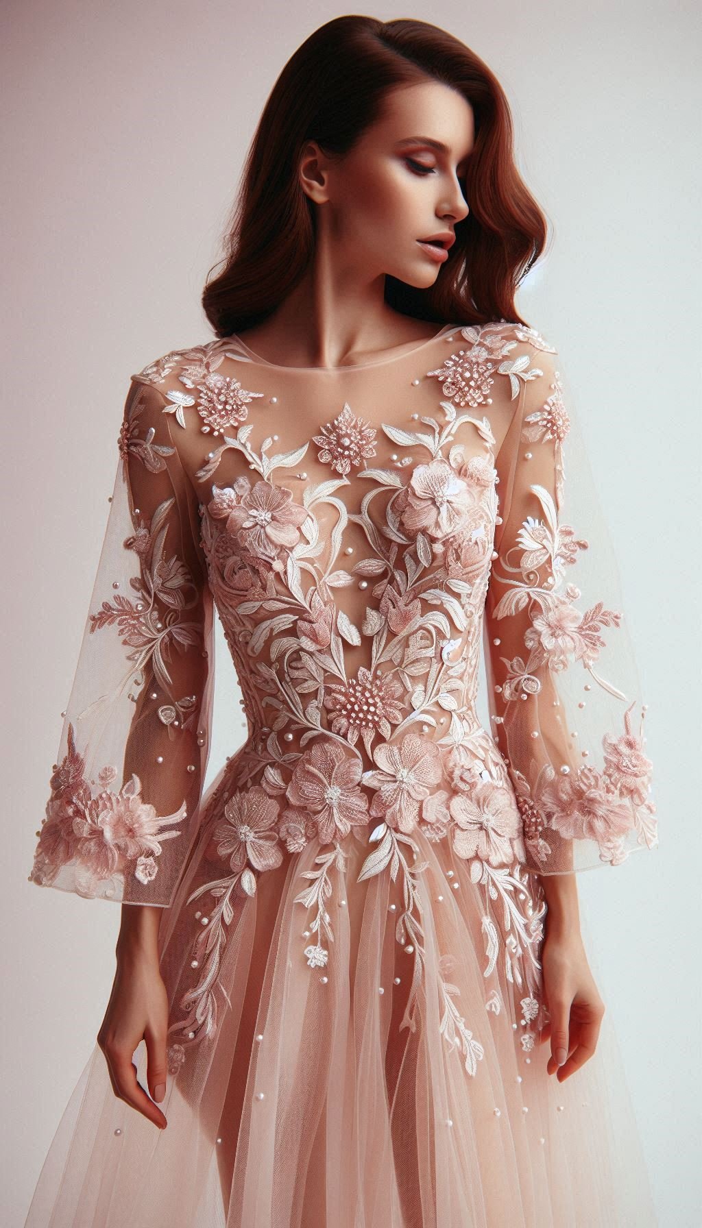 Floral Embroidery Dresses: Blooming Beautiful for Every Occasion | Pocoko Capture hearts with a dusty pink dress adorned with white embroidery. Feminine, stylish, and perfect for any special occasion!