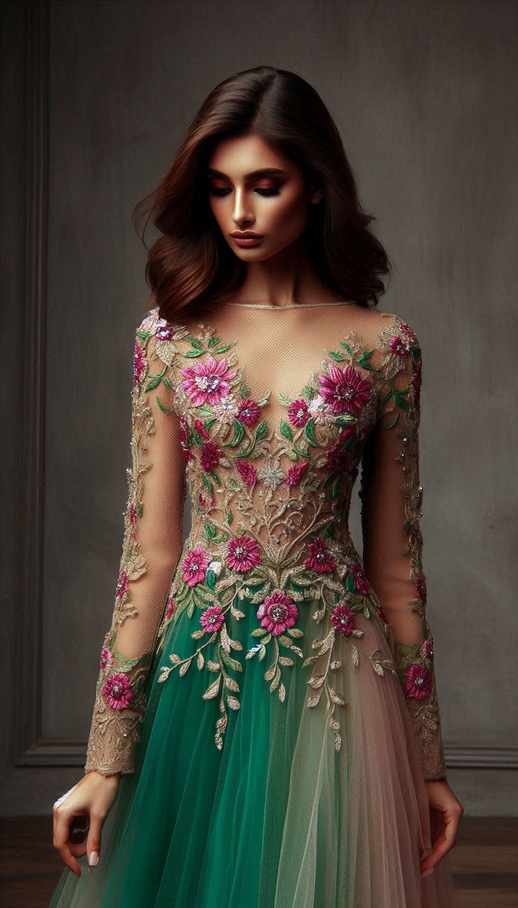 Floral Embroidery Dresses: Blooming Beautiful for Every Occasion | Pocoko Bloom in bold with a fuchsia and green floral embroidery dress. Vibrant, eye-catching, and perfect for making a statement!