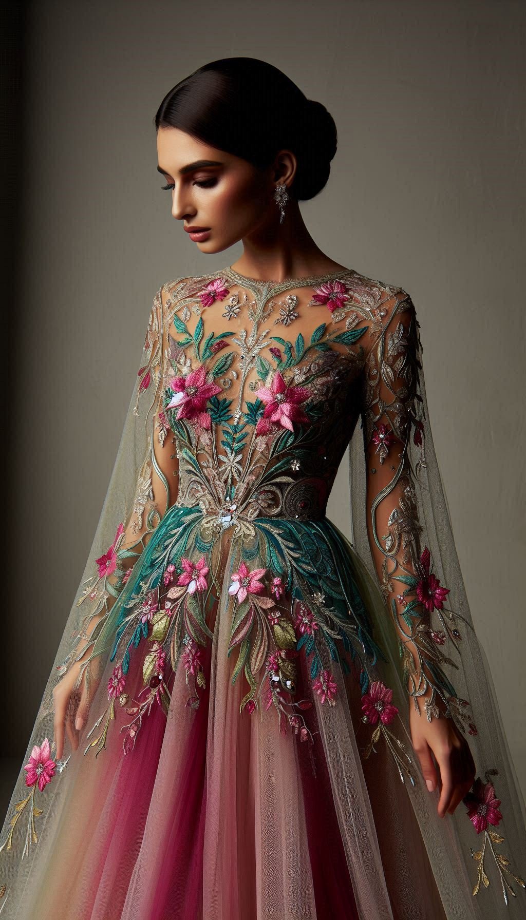 Floral Embroidery Dresses: Blooming Beautiful for Every Occasion | Pocoko Embrace the essence of spring with a fuchsia and green floral embroidery dress. Bright, beautiful, and effortlessly chic!