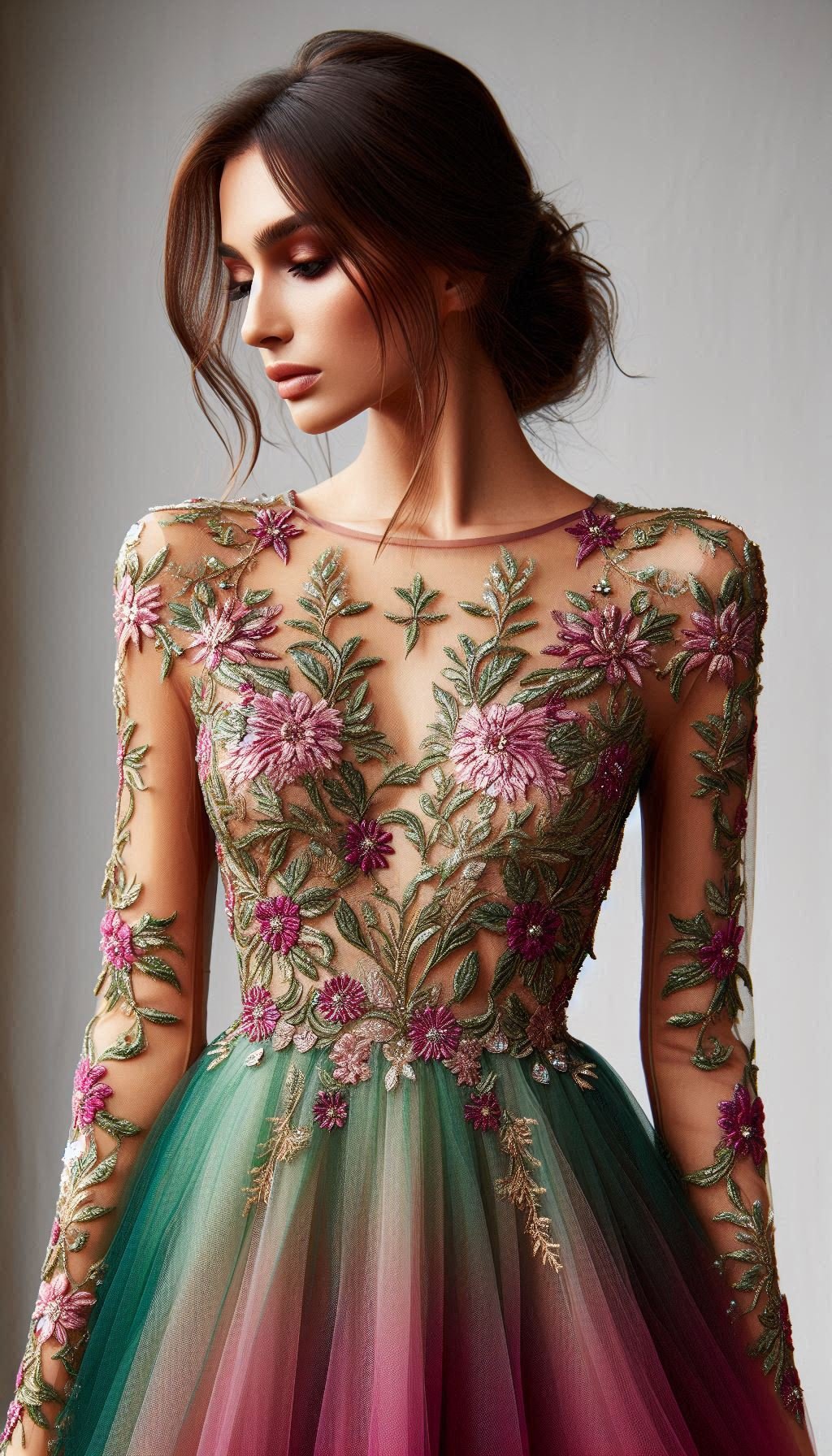 Floral Embroidery Dresses: Blooming Beautiful for Every Occasion | Pocoko Embrace the essence of spring with a fuchsia and green floral embroidery dress. Bright, beautiful, and effortlessly chic!